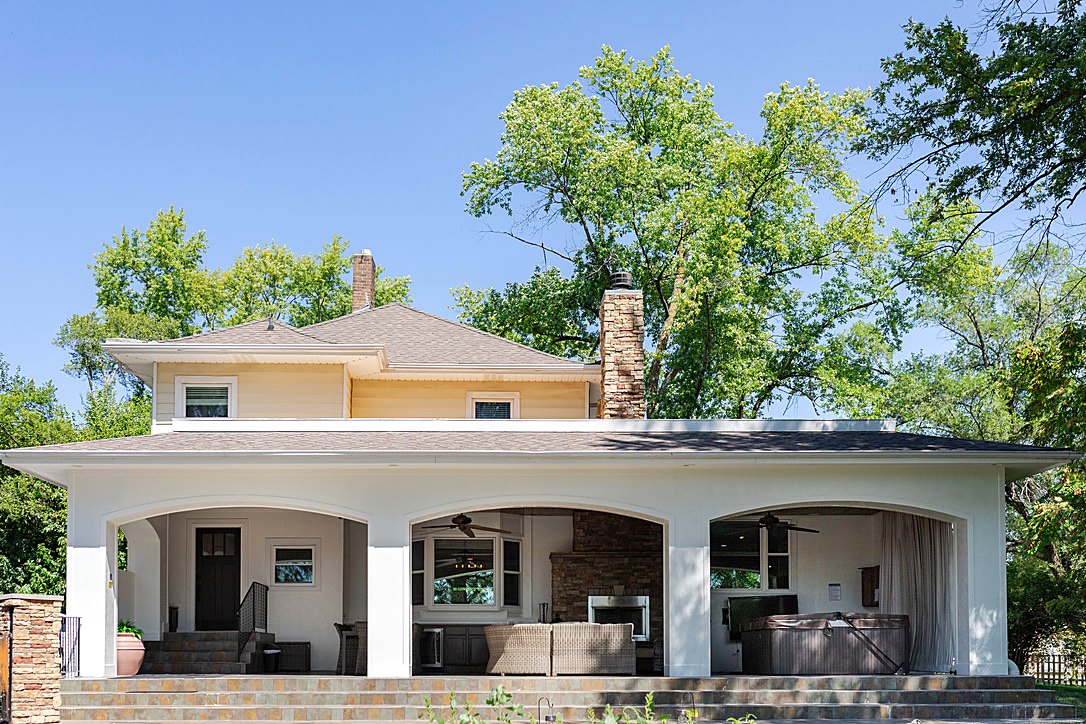 1918 farmhouse with wrap-around covered porches